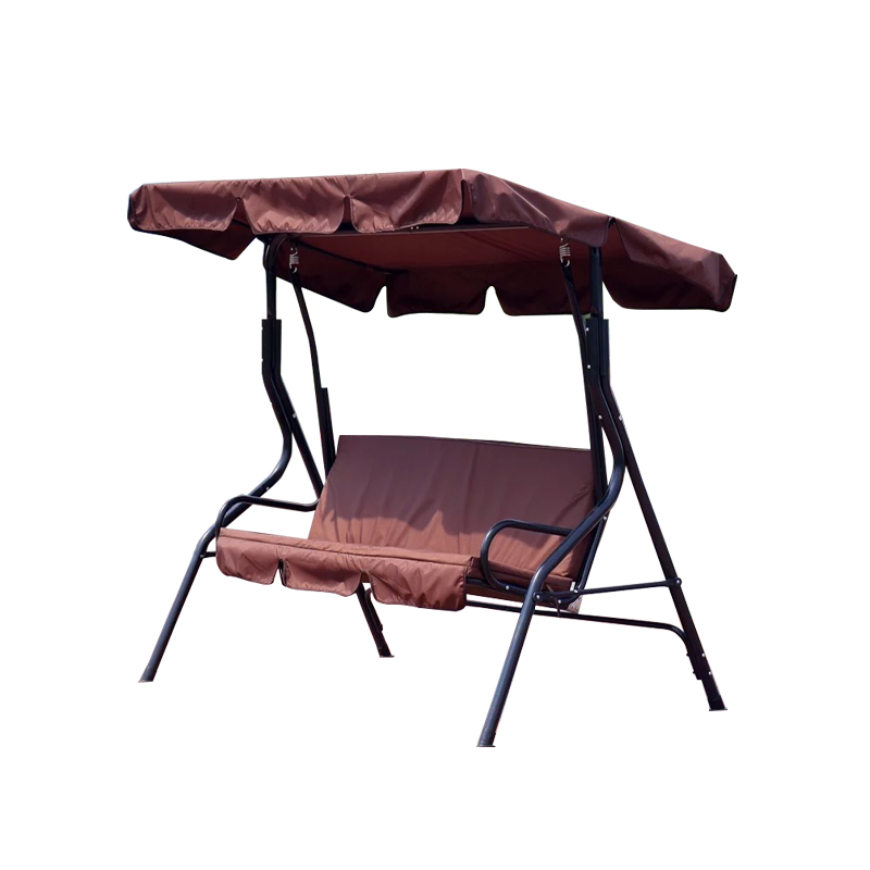 Oxford Cloth Seat With Non-slip Foot Mat 2 Seat Porch Swing Chair